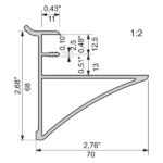 Shelf handle 25 mm