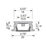 ALU LED let-in profile