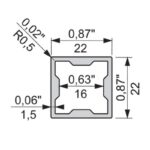 Square profile 22