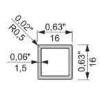 Square profile 16
