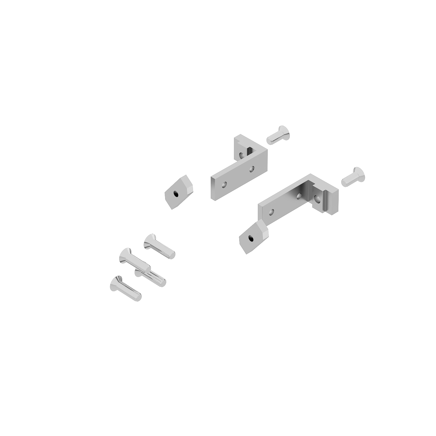 A set for 0,71" / 18 mm straight shelf, one-sided