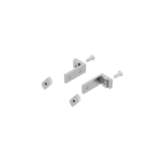 A set for 0,39" / 10 mm glass straight shelf, one-sided