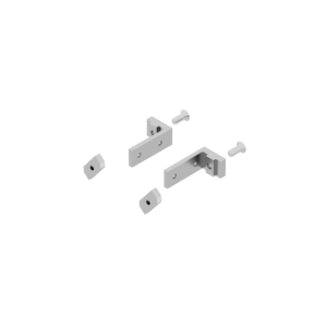 A set for 0,39" / 10 mm glass straight shelf, one-sided