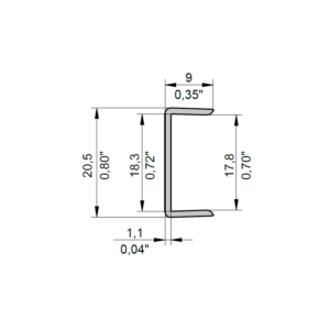 Edge profile PLN-18