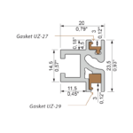 Central profile for LED Panel (with PCV sealing)