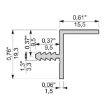 Profile for under cabinet mount
