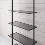 One-sided shelf mounting set