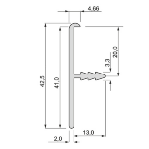 Let-in profile PLW-38