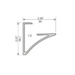 Screwed shelf holder 18 mm