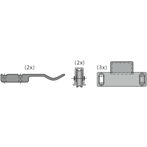 Set of furniture hardware