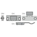 Set of furniture hardware