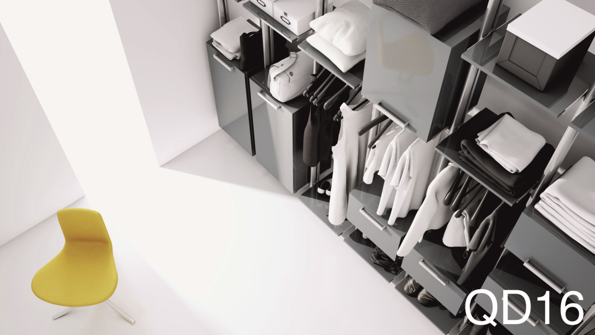 shelving v2 qd16.2 0b5cdd42 SHOP AND OFFICE STORAGE — Cabinet fixings hold 50 kg bodies up to 900 mm wide, so the same pillars build display walls and back-office storage.